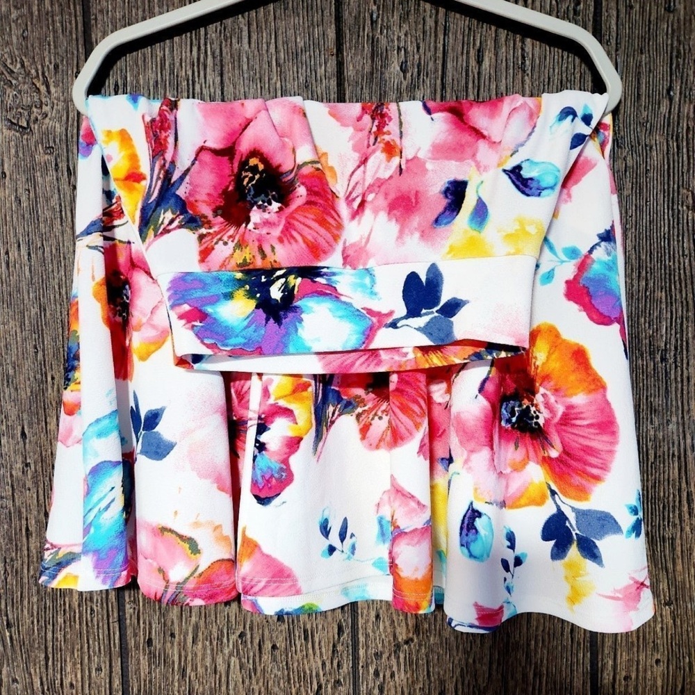 Agnes and Dora Vintage Floral Midi Skirt